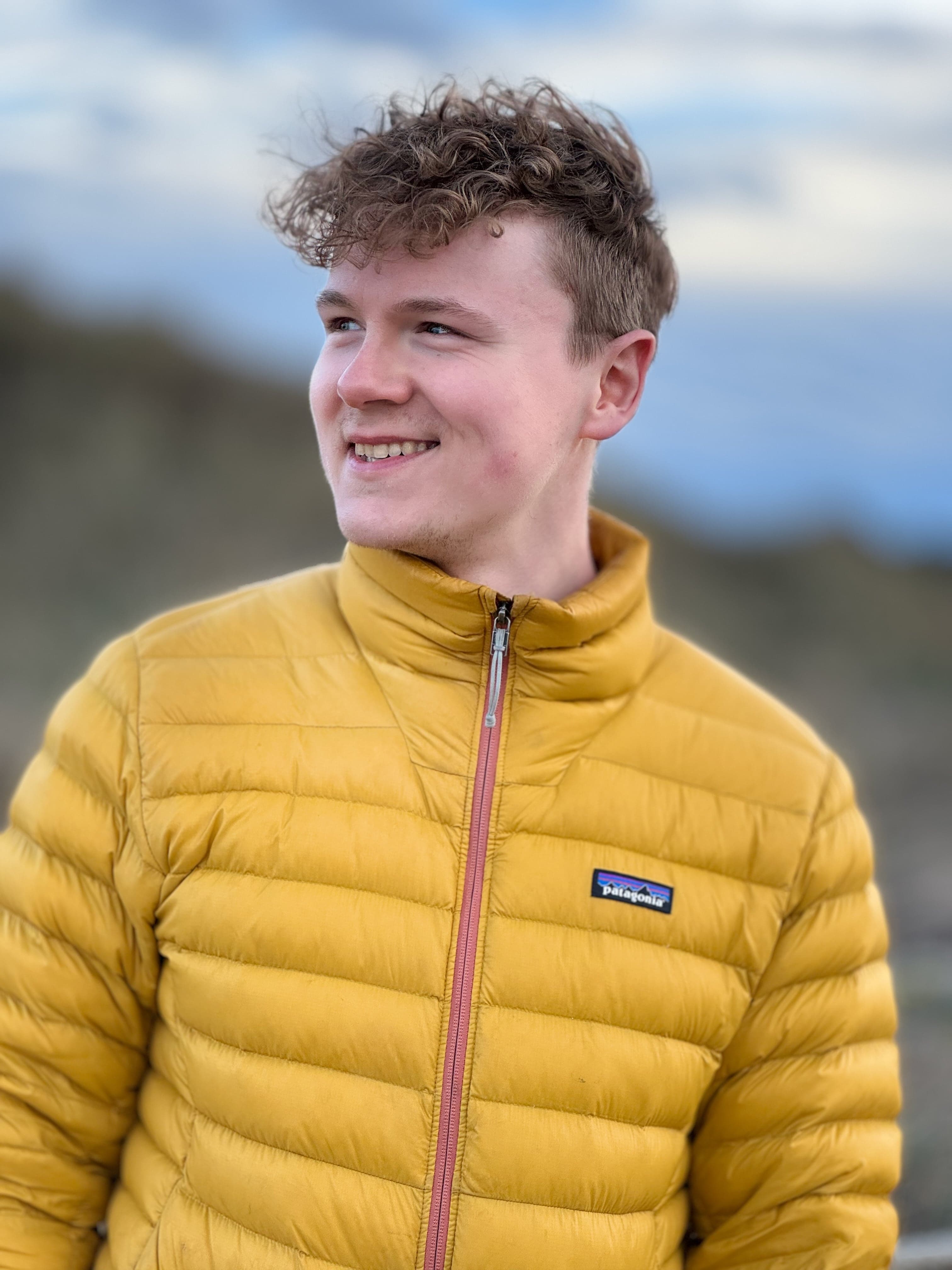 Pascal Poredda wearing a Patagonia jacket in Spain